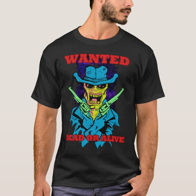 Camiseta T-shirt da alienígena do vaqueiro (Frente)