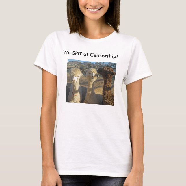 Camiseta T-shirt da alpaca com uma mensagem! (Frente)