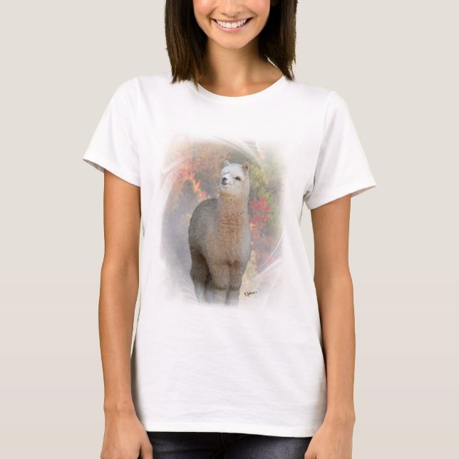 Camiseta T-shirt da alpaca da queda (Frente)