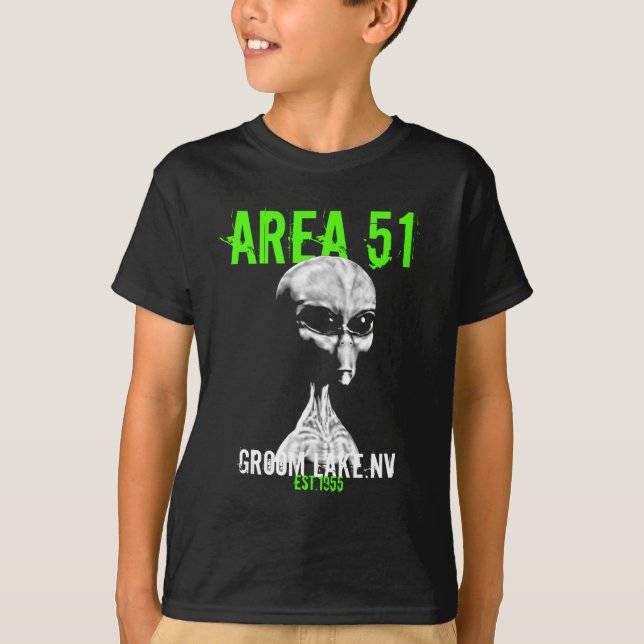 Camiseta T-shirt da área 51 dos miúdos (Frente)