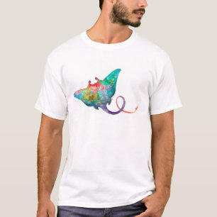 Camiseta T-shirt da arraia-lixa dos homens