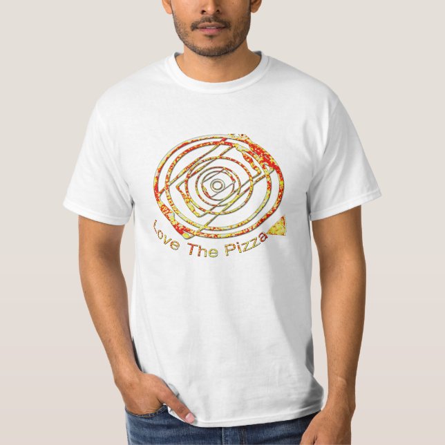 Camiseta t-shirt da arte da pizza (Frente)