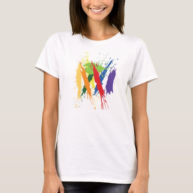 Camiseta T-shirt da arte da proteína de GPCR (mulheres) (Frente)