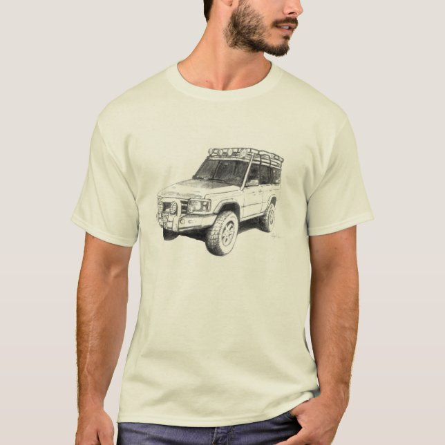 Camiseta T-shirt da arte do caminhão de Land Rover (Frente)