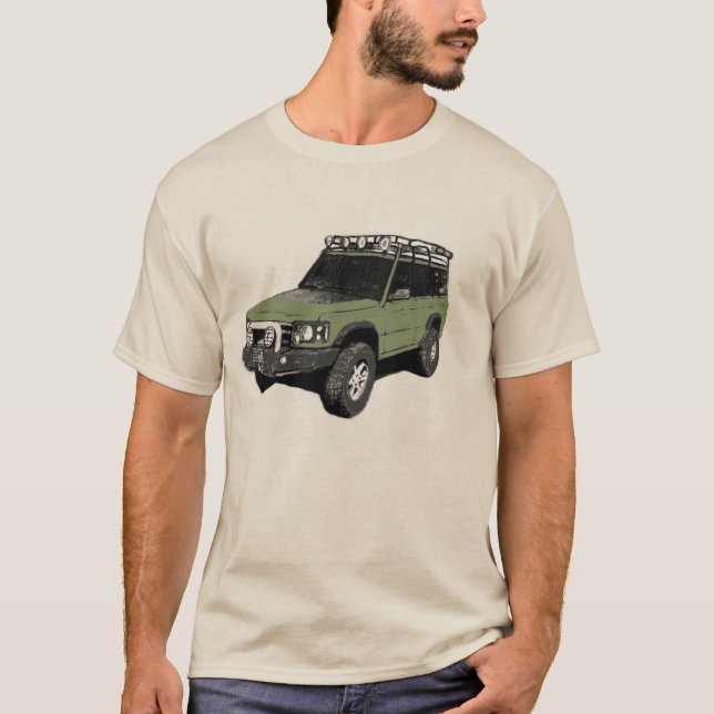 Camiseta T-shirt da arte do caminhão de Land Rover (Frente)