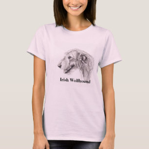 Camiseta T-shirt da arte do cão do Wolfhound irlandês