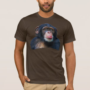 Camiseta T-shirt da arte dos animais selvagens do CHIMPANZ
