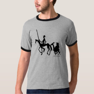 Camiseta T-shirt da arte gráfica de Don Quixote e de Sanch