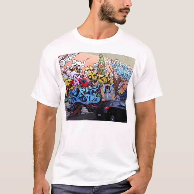 Camiseta T-shirt da arte/grafites da rua de Melbourne (Frente)