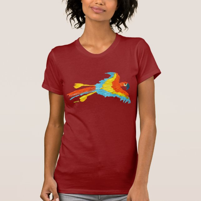 Camiseta T-shirt da arte: Papagaio tropical (Frente)