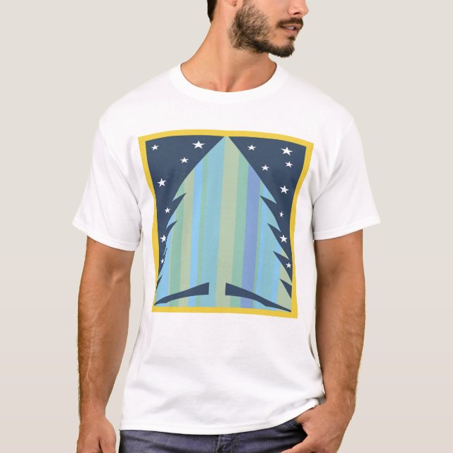 Camiseta T-shirt da árvore de Christma (Frente)