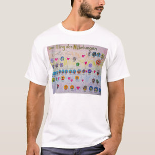 Camiseta T-shirt da árvore genealógica do DES Nibelungen