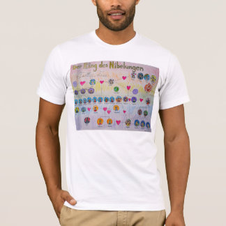 Camiseta T-shirt da árvore genealógica do DES Nibelungen do