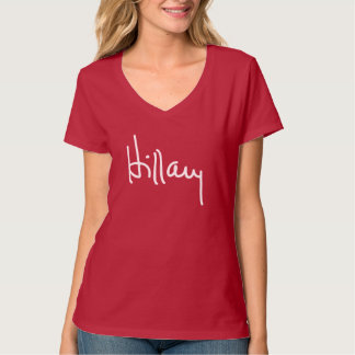 Camiseta T-shirt da assinatura de Hillary