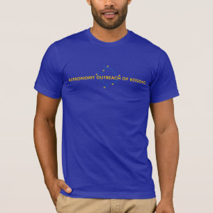 Camiseta T-shirt da astronomia do Kosovo dos homens (azul)