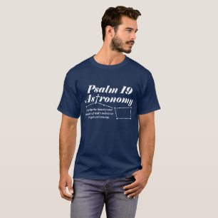 Camiseta T-shirt da astronomia do salmo 19 - azul marinho -
