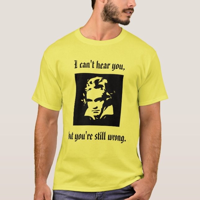 Camiseta T-shirt da atitude de Beethoven (Frente)