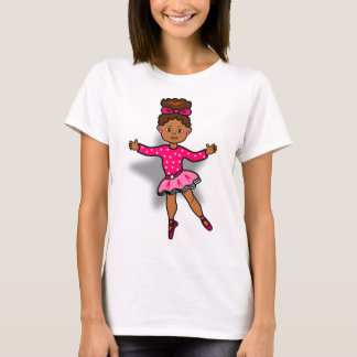 Camiseta T-shirt da bailarina do afro-americano