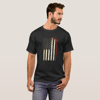 Camiseta T-shirt da bandeira americana do hóquei