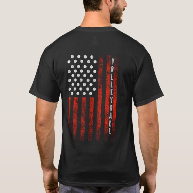 CAMISETA T-SHIRT DA BANDEIRA AMERICANA DO VOLEIBOL (Verso)