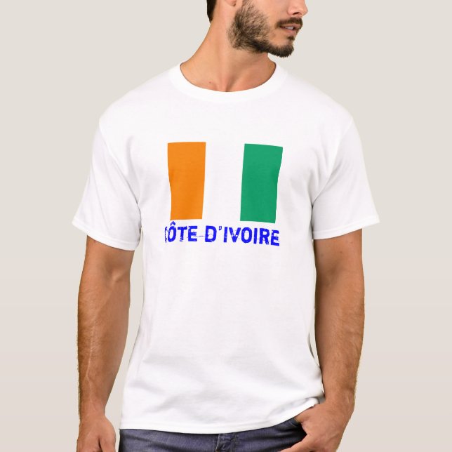 Camiseta T-shirt da bandeira da COSTA D'IVOIRE*- (Frente)
