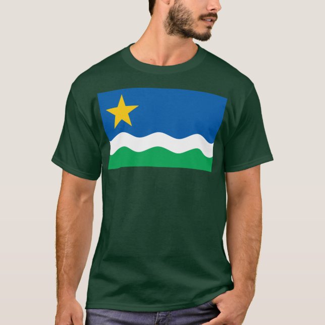 Camiseta T-shirt da bandeira da estrela norte (Minnesota) (Frente)