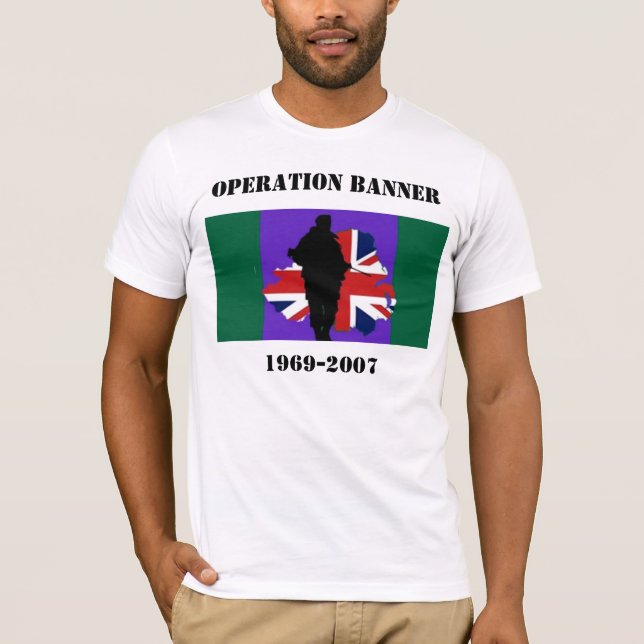 Camiseta T-shirt da bandeira da operação (Frente)