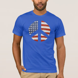 Camiseta T-shirt da bandeira da paz - sinal de paz da