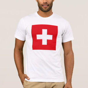 Camiseta T-shirt da bandeira da suiça