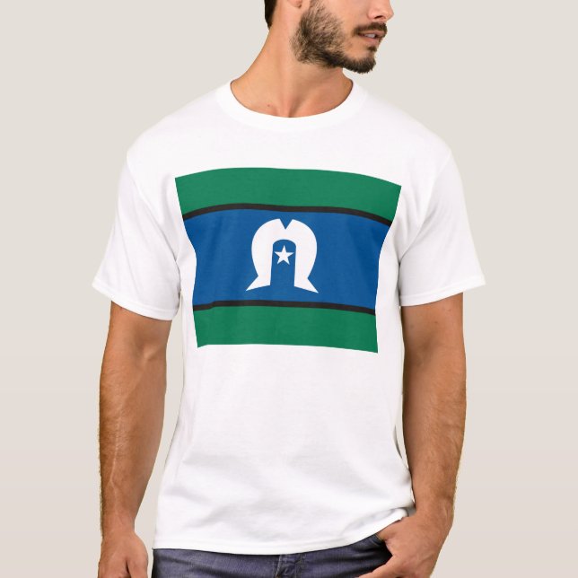 Camiseta T-shirt da bandeira das ilhas do passo de Torres (Frente)