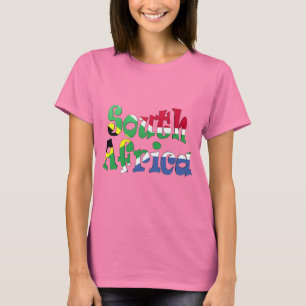 Camiseta T-shirt da bandeira de África do Sul