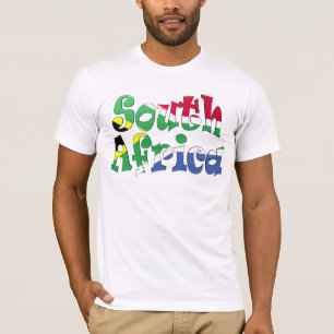 Camiseta T-shirt da bandeira de África do Sul