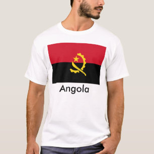 Camiseta T-shirt da bandeira de Angola