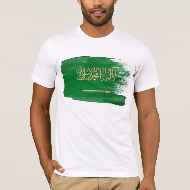 Camiseta T-shirt da bandeira de Arábia Saudita (Frente)