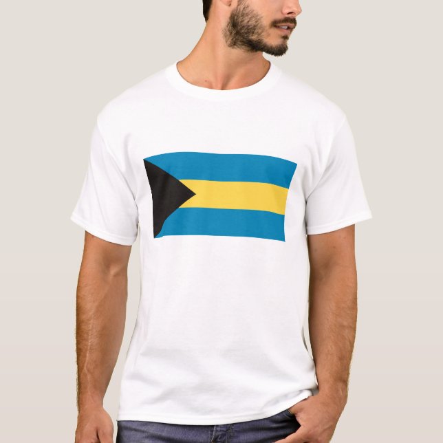 Camiseta T-shirt da bandeira de Bahamas (Frente)