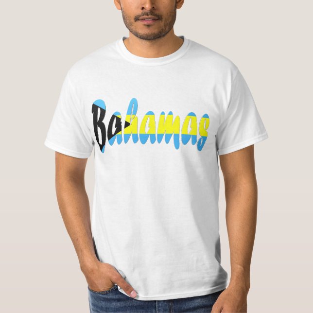Camiseta T-shirt da bandeira de Bahamas (Frente)