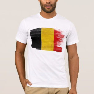 Camiseta T-shirt da bandeira de Bélgica