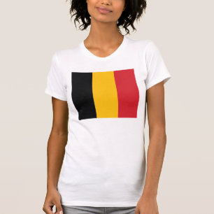 Camiseta T-shirt da bandeira de Bélgica