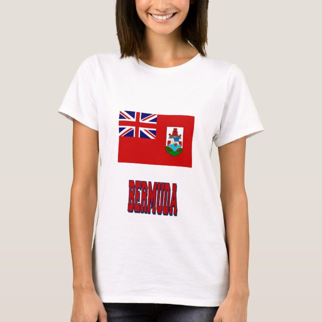 Camiseta T-shirt da bandeira de Bermuda (Frente)