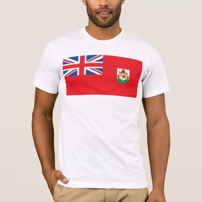 Camiseta T-shirt da bandeira de Bermuda (Frente)