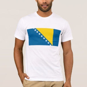 Camiseta T-shirt da bandeira de Bósnia