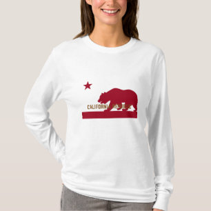 Camiseta T-shirt da bandeira de Califórnia - variação de