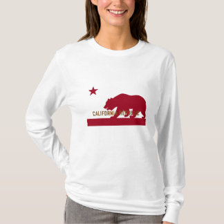 Camiseta T-shirt da bandeira de Califórnia - variação de