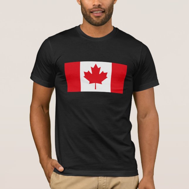 Camiseta T-shirt da bandeira de Canadá (Frente)