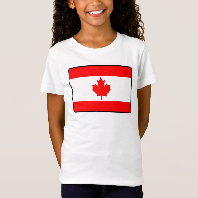 Camiseta T-shirt da bandeira de Canadá (Frente)