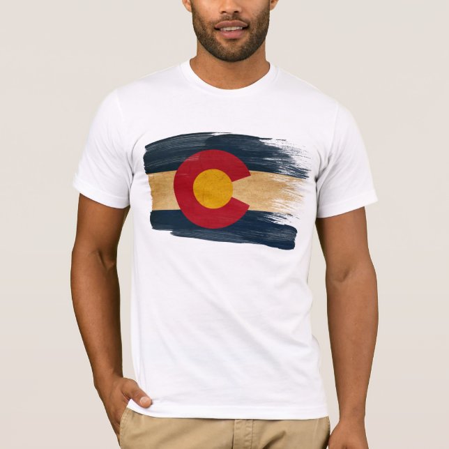 Camiseta T-shirt da bandeira de Colorado (Frente)