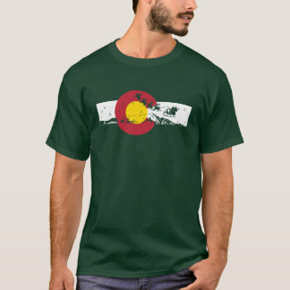 Camiseta T-shirt da bandeira de Colorado - design do Natal