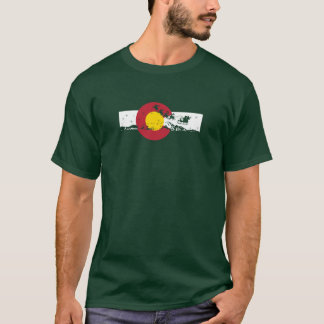 Camiseta T-shirt da bandeira de Colorado - design do Natal