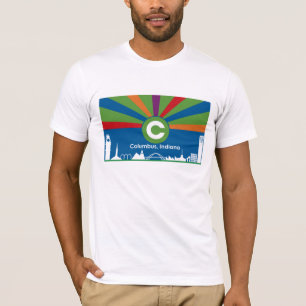 Camiseta T-shirt da bandeira de Columbo Indiana