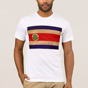 Camiseta T-shirt da bandeira de Costa Rica